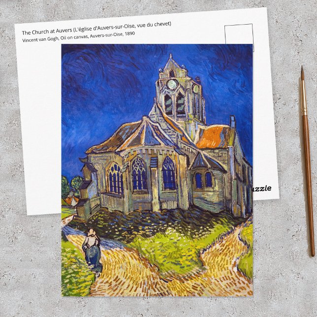 Carte Postale Vincent van Gogh - L'église d'Auvers-sur-Oise (Créateur téléchargé)