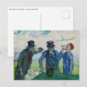 Carte Postale Vincent van Gogh - Les buveurs, après Daumier
