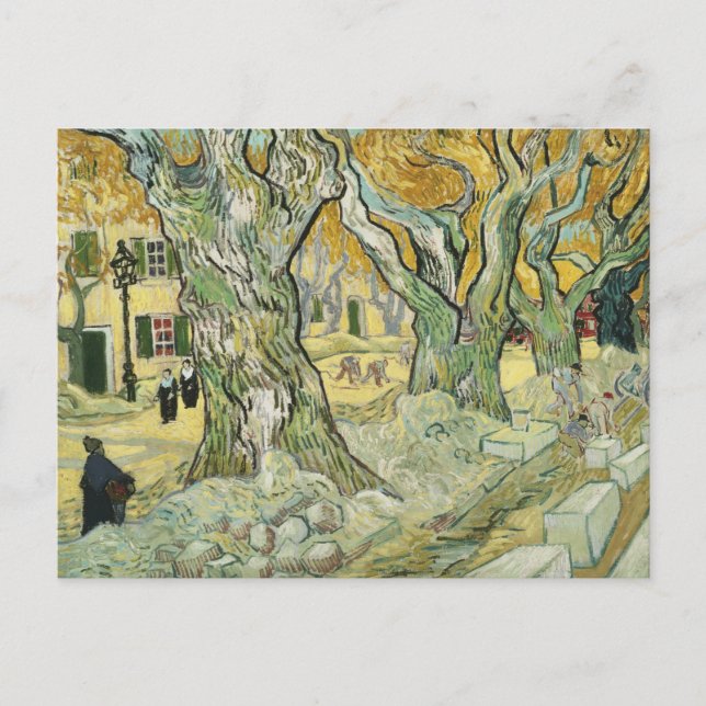 Carte Postale Vincent van Gogh - Les Menders de la route (Devant)