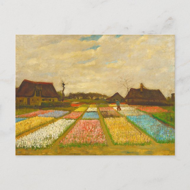 Carte Postale Vincent van Gogh Lits à fleurs en Hollande (Devant)