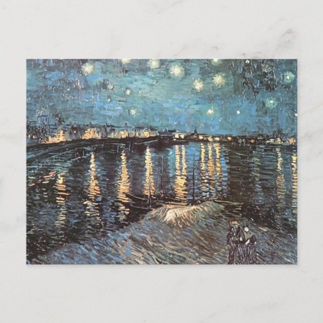 Carte Postale Vincent Van Gogh - Lumière sur le Rhône (Devant)