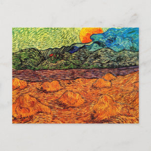 Carte Postale Vincent Van Gogh - Lune montante du paysage en soi