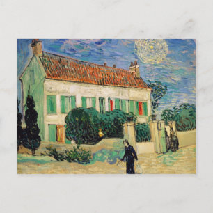 Carte Postale Vincent van Gogh Maison Blanche à la Nuit, 1890