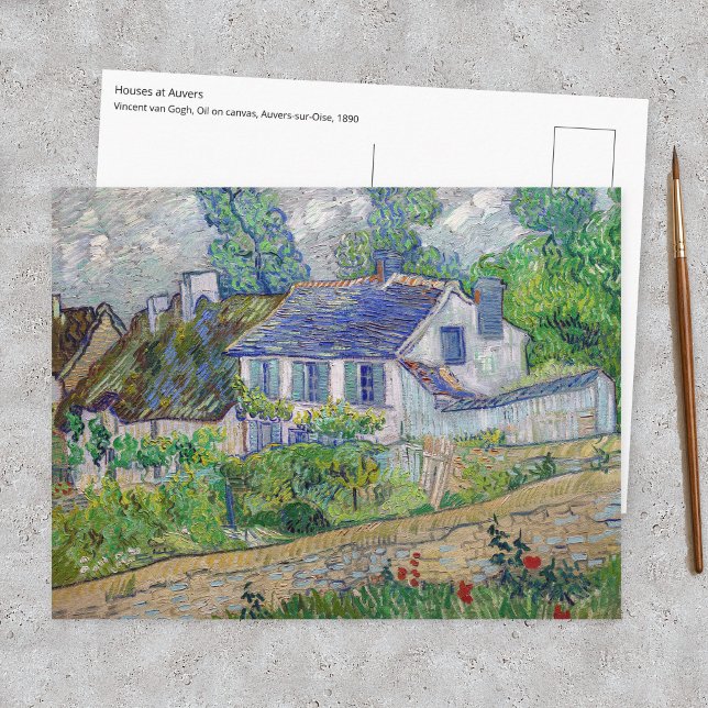 Carte Postale Vincent van Gogh - Maisons à Auvers (Créateur téléchargé)