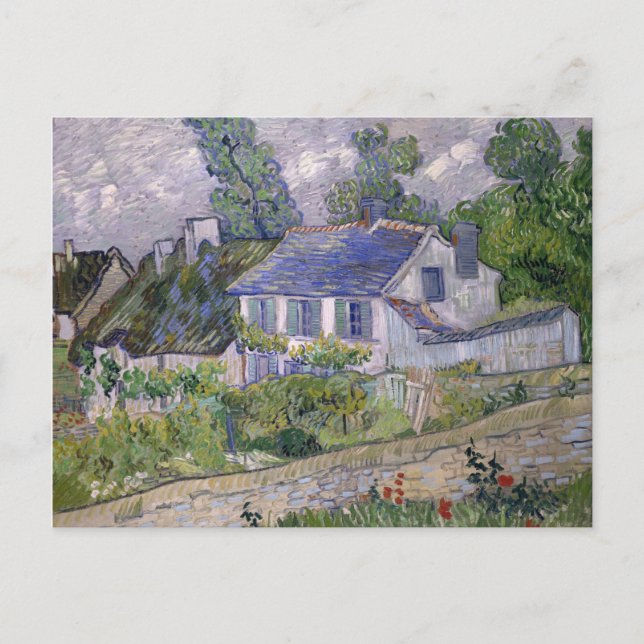 Carte Postale Vincent van Gogh - Maisons à Auvers (Devant)