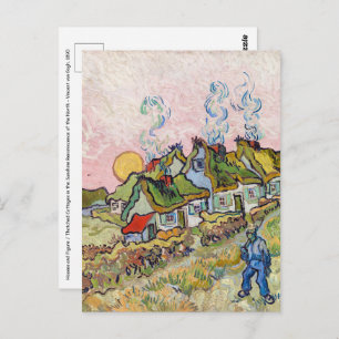 Carte Postale Vincent van Gogh - Maisons et figure