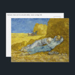 Carte Postale Vincent Van Gogh - Mion, Repos / Travail / Siesta<br><div class="desc">La Siesta / Mion,  repos du travail (après Millet) / La Sieste / La Meridienne - Vincent Van Gogh en 1890</div>