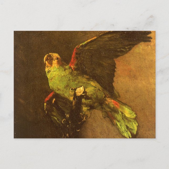 Carte Postale Vincent van Gogh - Nature morte au perroquet vert (Devant)