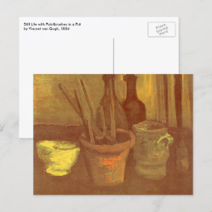 Carte Postale Vincent van Gogh - Nature morte Pinceaux dans un p