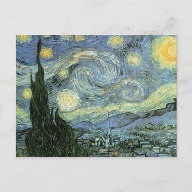 Carte Postale Vincent Van Gogh - Nuit étoilée (Devant)