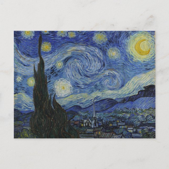 Carte Postale Vincent van Gogh Nuit étoilée Iconique (Devant)