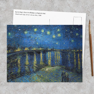 Carte Postale Vincent van Gogh - Nuit étoilée sur le Rhône