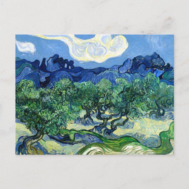 Carte Postale Vincent Van Gogh, Oliviers aux Alpilles (Devant)