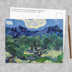 Carte Postale Vincent van Gogh - Oliviers avec les Alpilles