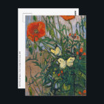 Carte Postale Vincent van Gogh - Papillons et papillons<br><div class="desc">Papillons et pavots - Vincent van Gogh,  Huile sur toile,  1890</div>