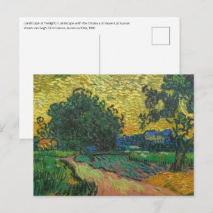 Carte Postale Vincent van Gogh - Paysage au Crépuscule
