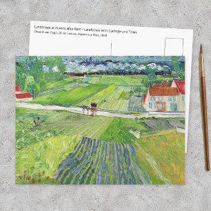 Carte Postale Vincent van Gogh - Paysage avec Carrosse & Train