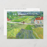 Carte Postale Vincent van Gogh - Paysage avec transport et train<br><div class="desc">Paysage avec un chariot et un train - Vincent van Gogh,  Huile sur toile,  1890,  Auvers</div>