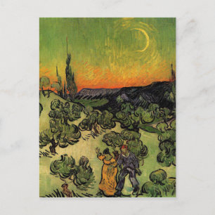 Carte Postale Vincent Van Gogh Paysage de Moonlit