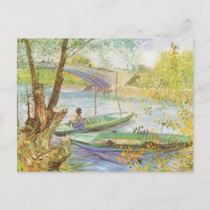 Carte Postale Vincent van Gogh Pêche au printemps, Pont de Clich