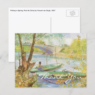 Carte Postale Vincent van Gogh Pêche au printemps, Pont de Clich
