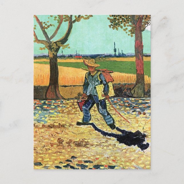 Carte Postale Vincent Van Gogh - Peintre En Chemin De Travail (Devant)