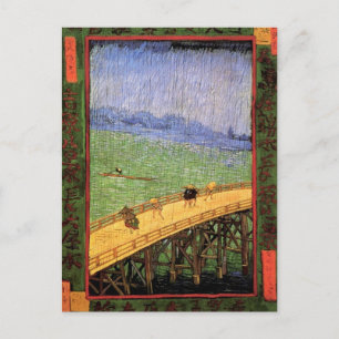 Carte Postale Vincent Van Gogh - Pont sous la pluie Art japonais