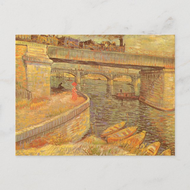 Carte Postale Vincent van Gogh Ponts de l'autre côté de la Seine (Devant)