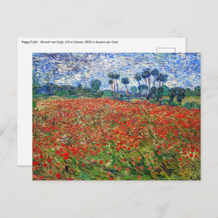 Carte Postale Vincent van Gogh - Poppy Field