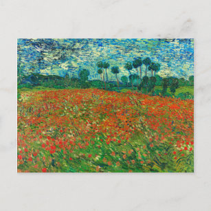 Carte Postale Vincent Van Gogh Poppy Field Fine Art