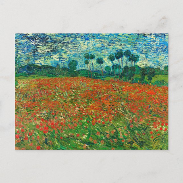 Carte Postale Vincent Van Gogh Poppy Field Fine Art (Devant)