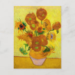 Carte Postale Vincent Van Gogh Quinze tournesols dans un vase Ar<br><div class="desc">Vincent Van Gogh Quinze tournesols dans un vase Art Carte postale</div>