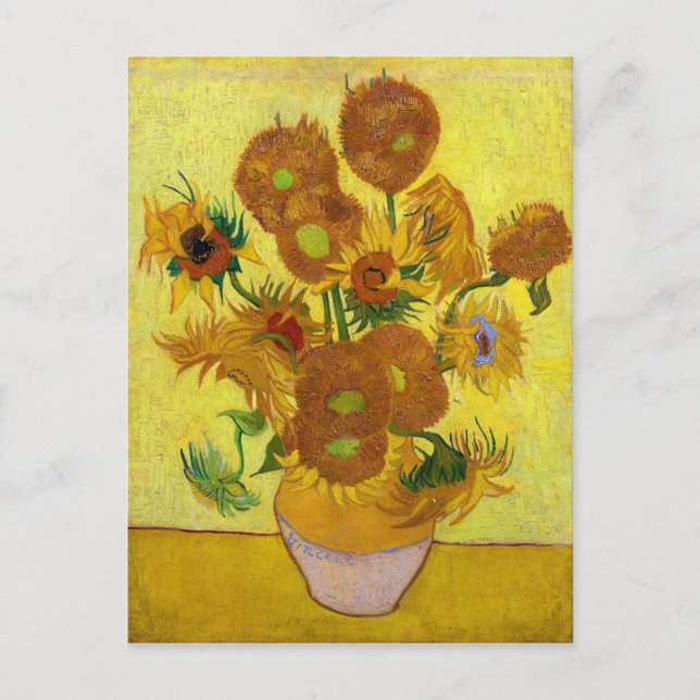 Carte Postale Vincent Van Gogh Quinze tournesols dans un vase Ar (Devant)