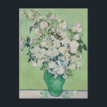 Carte Postale Vincent Van Gogh Rose Beau impressionniste<br><div class="desc">Belle peinture Rose de Van Gogh sur une carte postale présentant l'impressionnisme floral art avec de jolis roses dans un vase vert sur une table blanche avec des traces de rose sur un joli arrière - plan vert jaune. Bouquet vintage cool pour un artiste admirateur des années 1800 qui aime...</div>