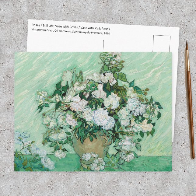 Carte Postale Vincent van Gogh - Roses (Créateur téléchargé)