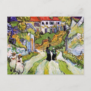 Carte Postale Vincent Van Gogh - Rue et escaliers du village