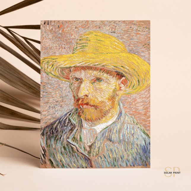 Carte Postale Vincent van Gogh Self-Portrait Paille Casquette ro (Créateur téléchargé)