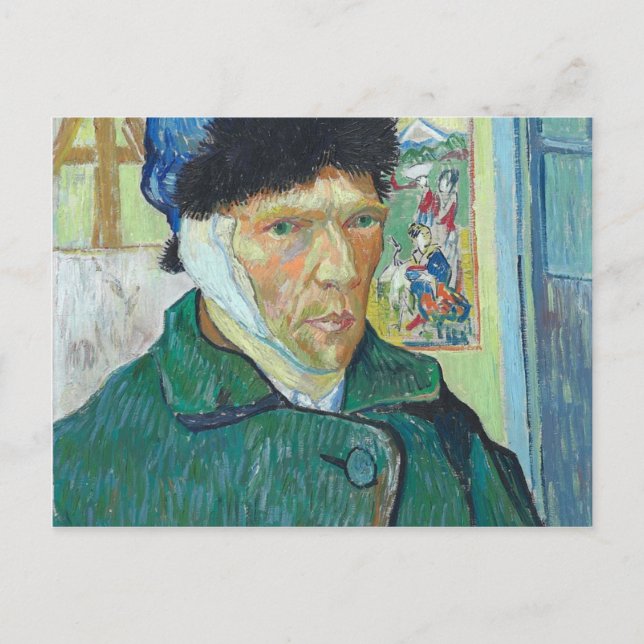 Carte Postale Vincent Van Gogh Self Portrait with Bandaged Ear (Devant)