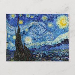 Carte Postale Vincent Van Gogh Starry Nuit Vintage Art