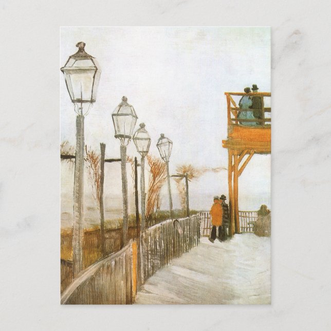 Carte Postale Vincent van Gogh - Terrasse et pont d'observation (Devant)