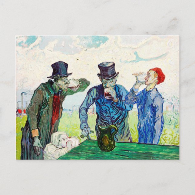 Carte Postale Vincent Van Gogh The Drinkers Fine Art (Devant)