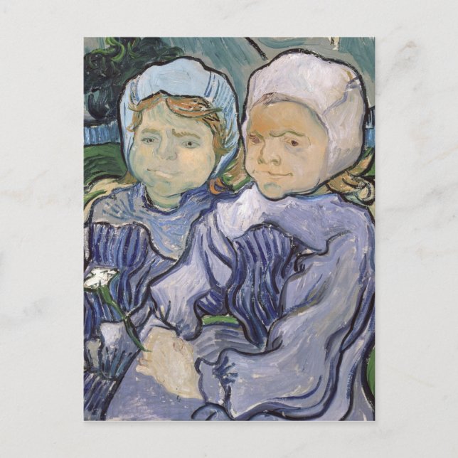 Carte Postale Vincent van Gogh | Two Little Girls, 1890 (Devant)