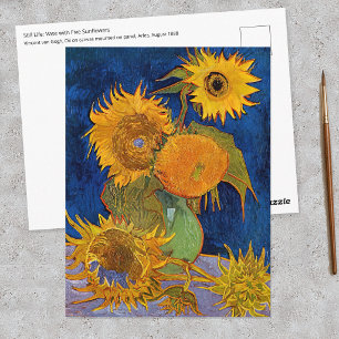 Carte Postale Vincent van Gogh - Vase avec cinq tournesols