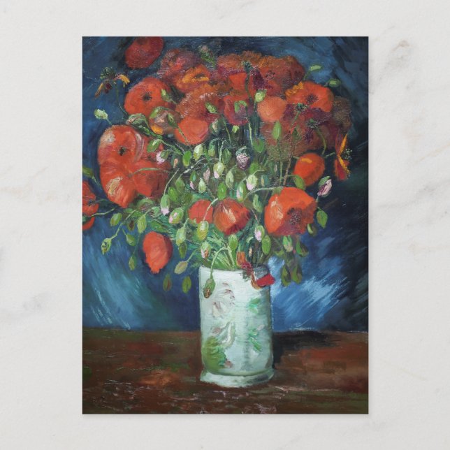 Carte Postale Vincent van Gogh Vase avec des pavots Peinture (Devant)