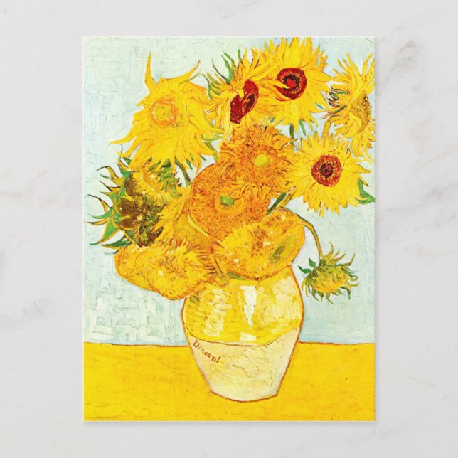 Carte Postale Vincent van Gogh Vase avec douze tournesols Art (Devant)