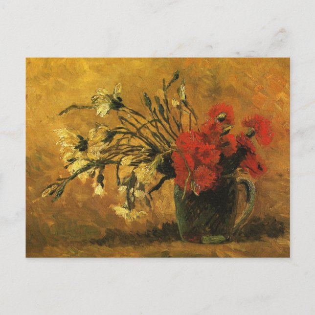 Carte Postale Vincent Van Gogh - Vase avec oeillets rouges (Devant)