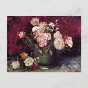 Carte Postale Vincent Van Gogh - Vase avec Pivoines & Roses