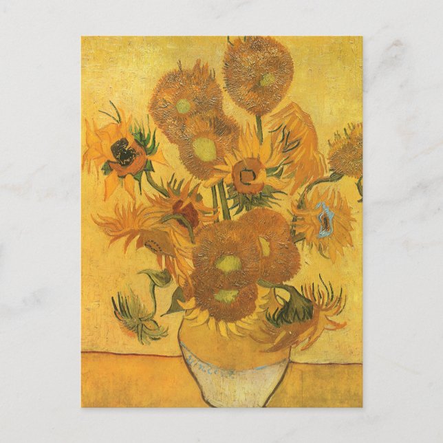 Carte Postale Vincent van Gogh - Vase avec quinze tournesols (Devant)