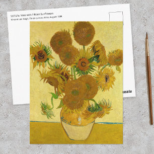 Carte Postale Vincent van Gogh - Vase avec quinze tournesols