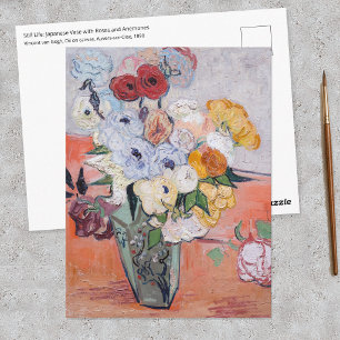 Carte Postale Vincent van Gogh - Vase avec Roses & Anémones